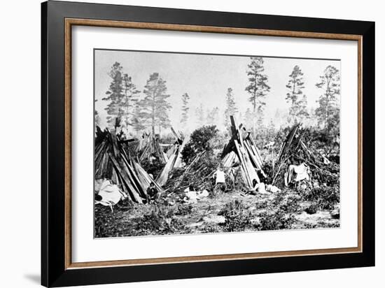 Yosemite Indian Huts, C.1870s-American Photographer-Framed Photographic Print