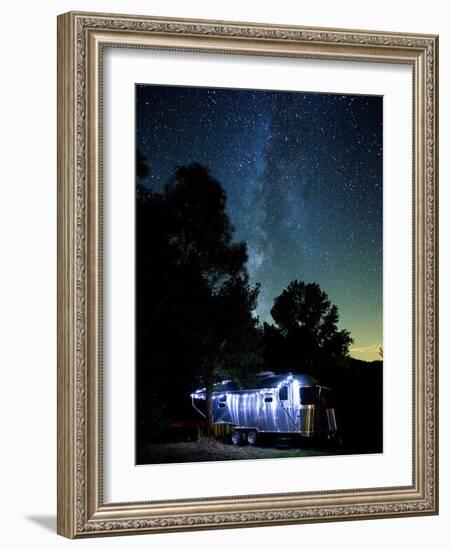 Yosemite National Park, California: an Airstream Parked Just Outside the Park in El Portal.-Ian Shive-Framed Photographic Print