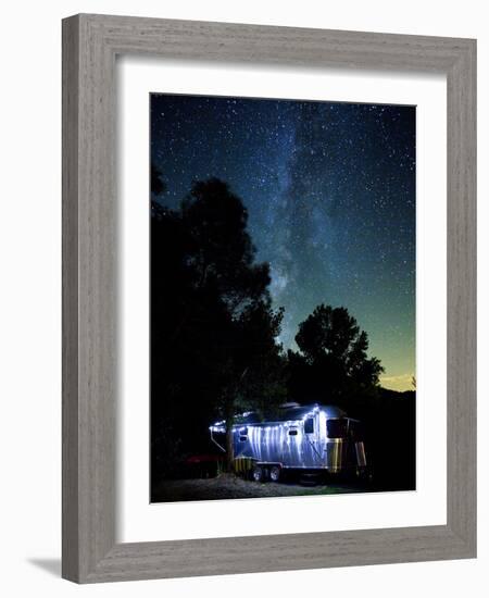 Yosemite National Park, California: an Airstream Parked Just Outside the Park in El Portal.-Ian Shive-Framed Photographic Print