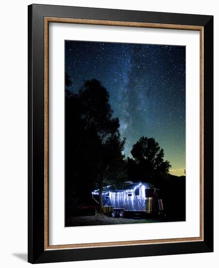 Yosemite National Park, California: an Airstream Parked Just Outside the Park in El Portal.-Ian Shive-Framed Photographic Print