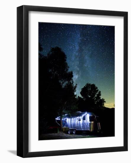 Yosemite National Park, California: an Airstream Parked Just Outside the Park in El Portal.-Ian Shive-Framed Photographic Print