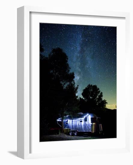 Yosemite National Park, California: an Airstream Parked Just Outside the Park in El Portal.-Ian Shive-Framed Photographic Print