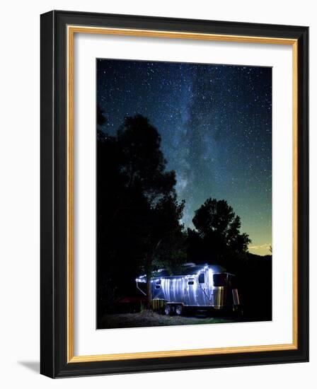 Yosemite National Park, California: an Airstream Parked Just Outside the Park in El Portal.-Ian Shive-Framed Photographic Print