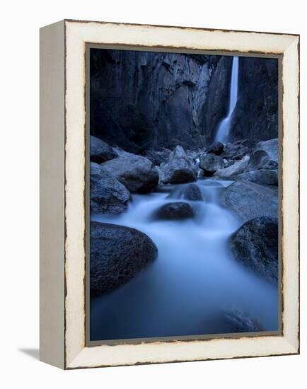 Yosemite National Park, California: Lower Yosemite Falls under Moonlight.-Ian Shive-Framed Premier Image Canvas