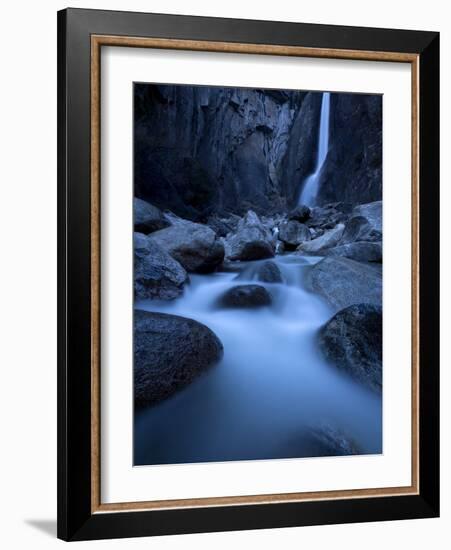 Yosemite National Park, California: Lower Yosemite Falls under Moonlight.-Ian Shive-Framed Photographic Print