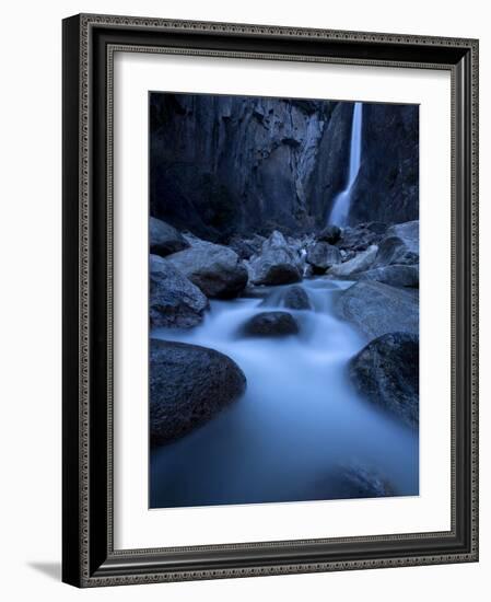 Yosemite National Park, California: Lower Yosemite Falls under Moonlight.-Ian Shive-Framed Photographic Print