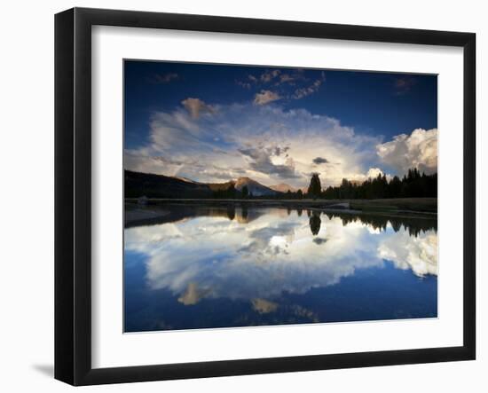 Yosemite National Park, California: Sunset and Lamberts Rock.-Ian Shive-Framed Photographic Print