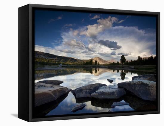 Yosemite National Park, California: Sunset Light on Tuolumne River and Meadows-Ian Shive-Framed Premier Image Canvas