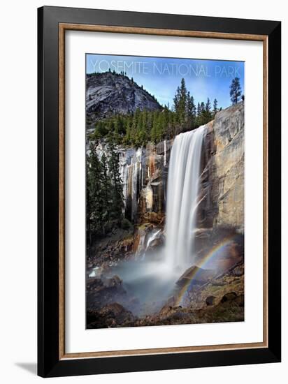 Yosemite National Park, California - Vernal Falls-Lantern Press-Framed Art Print