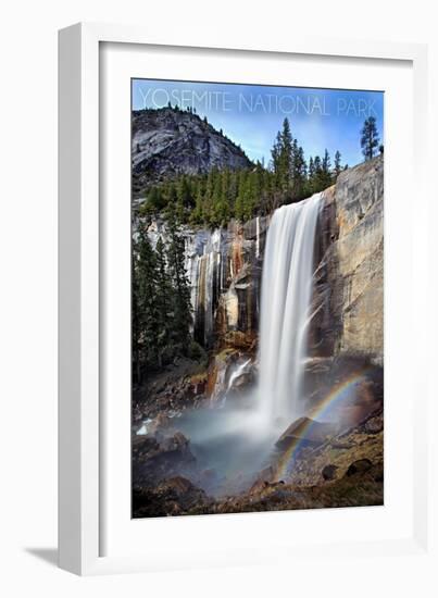 Yosemite National Park, California - Vernal Falls-Lantern Press-Framed Art Print