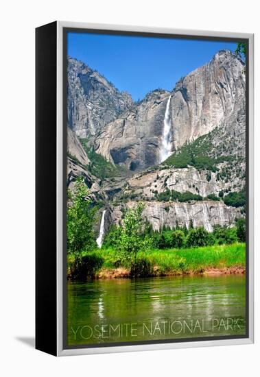 Yosemite National Park, California - Yosemite Falls-Lantern Press-Framed Stretched Canvas