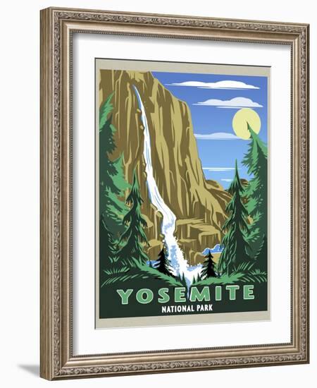 Yosemite National Park: Day-Old Red Truck-Framed Giclee Print