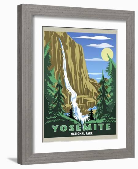 Yosemite National Park: Day-Old Red Truck-Framed Giclee Print