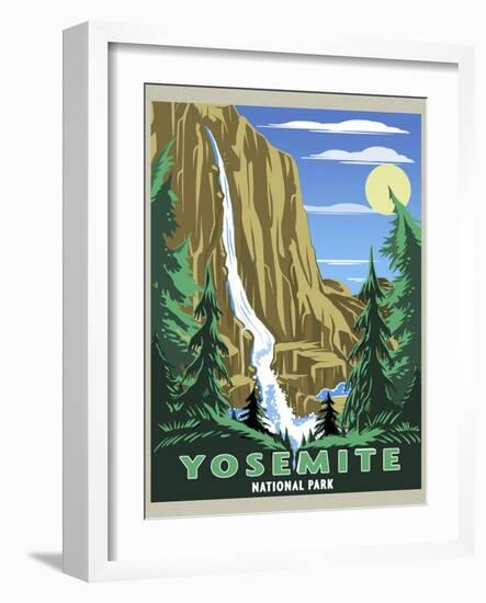 Yosemite National Park: Day-Old Red Truck-Framed Giclee Print