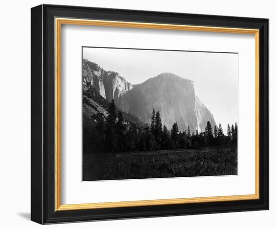 Yosemite National Park, El Capitan Photograph - Yosemite, CA-Lantern Press-Framed Premium Giclee Print