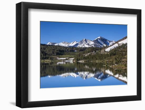 Yosemite National Park. the Kuna Crest and Mammoth Reflections in Tioga Lake-Michael Qualls-Framed Photographic Print