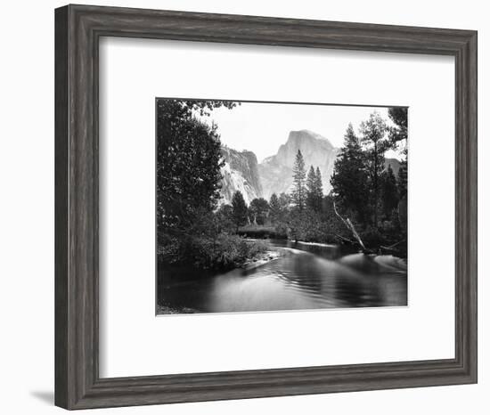 Yosemite National Park, Valley Floor and Half Dome Photograph - Yosemite, CA-Lantern Press-Framed Art Print