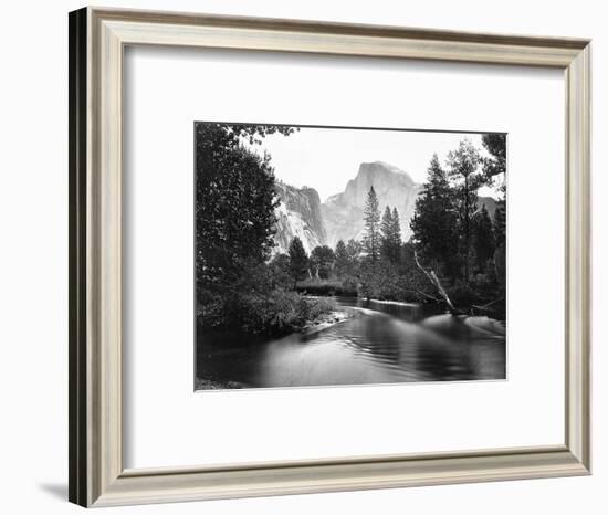 Yosemite National Park, Valley Floor and Half Dome Photograph - Yosemite, CA-Lantern Press-Framed Art Print