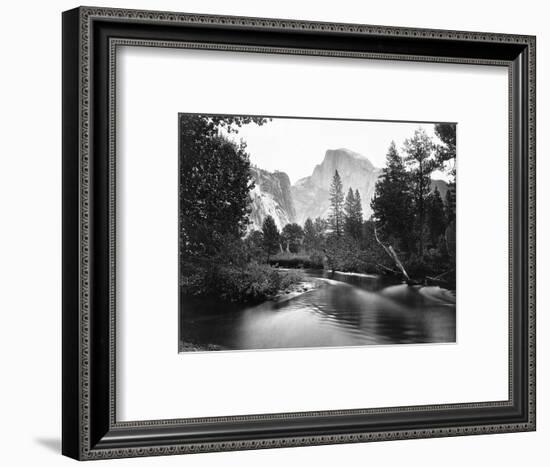 Yosemite National Park, Valley Floor and Half Dome Photograph - Yosemite, CA-Lantern Press-Framed Art Print