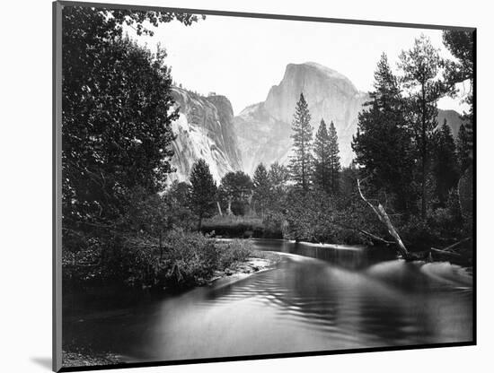 Yosemite National Park, Valley Floor and Half Dome Photograph - Yosemite, CA-Lantern Press-Mounted Art Print