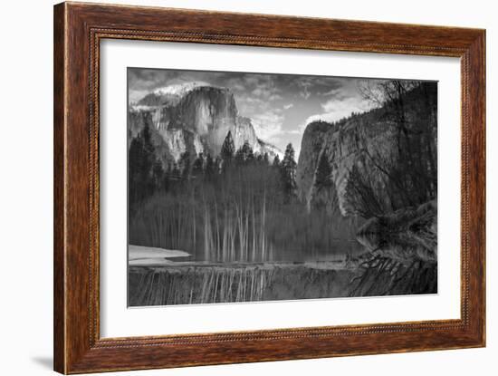 Yosemite Reflection 2 BW-Moises Levy-Framed Photographic Print