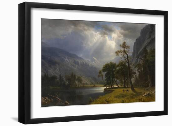 Yosemite Valley, 1866 (Oil on Canvas)-Albert Bierstadt-Framed Giclee Print