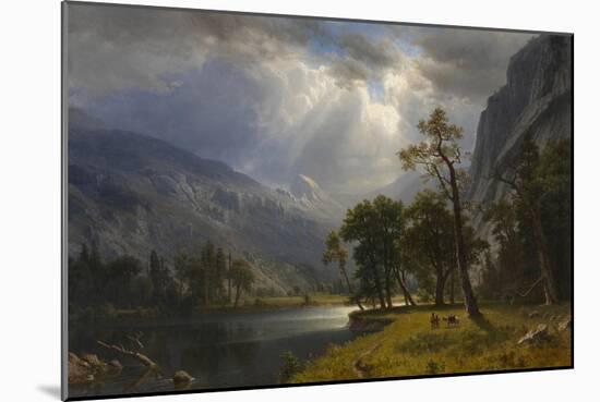 Yosemite Valley, 1866 (Oil on Canvas)-Albert Bierstadt-Mounted Giclee Print