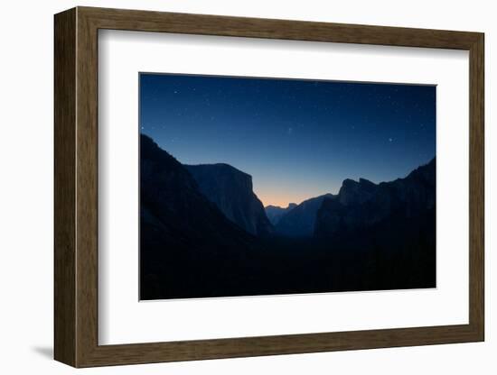 Yosemite Valley by Night under the Stars-beboy-Framed Photographic Print