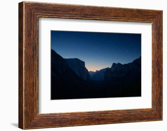 Yosemite Valley by Night under the Stars-beboy-Framed Photographic Print