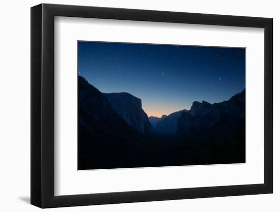 Yosemite Valley by Night under the Stars-beboy-Framed Photographic Print