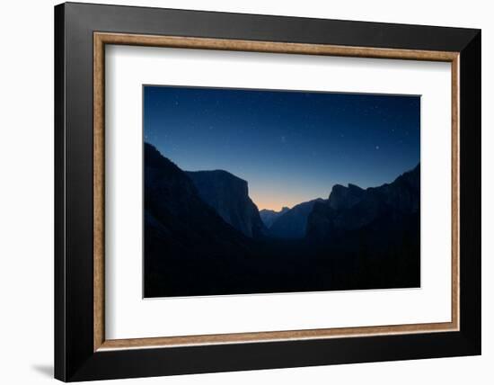 Yosemite Valley by Night under the Stars-beboy-Framed Photographic Print