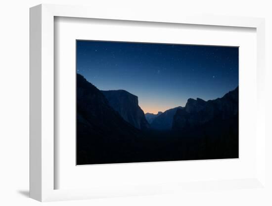 Yosemite Valley by Night under the Stars-beboy-Framed Photographic Print