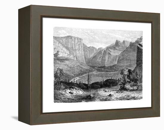 Yosemite Valley, California, 19th Century-Paul Huet-Framed Premier Image Canvas