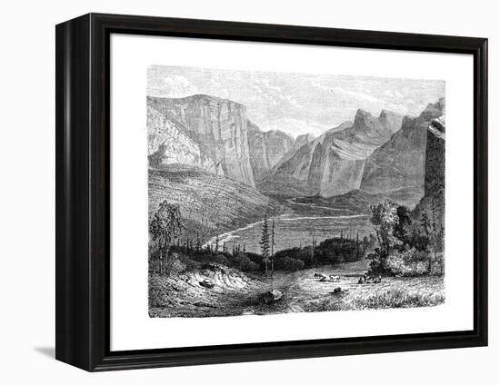 Yosemite Valley, California, 19th Century-Paul Huet-Framed Premier Image Canvas