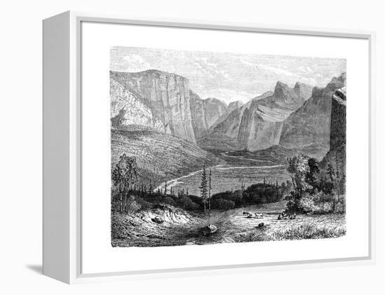 Yosemite Valley, California, 19th Century-Paul Huet-Framed Premier Image Canvas