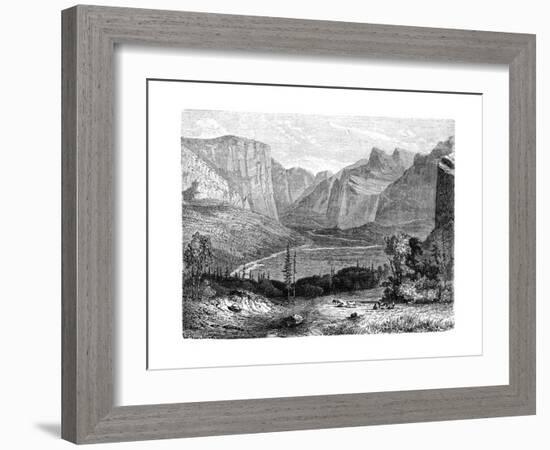 Yosemite Valley, California, 19th Century-Paul Huet-Framed Giclee Print