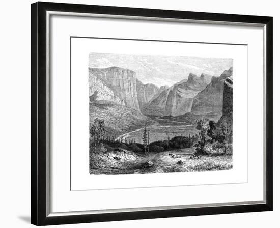 Yosemite Valley, California, 19th Century-Paul Huet-Framed Giclee Print