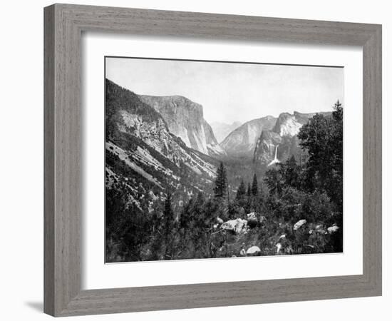 Yosemite Valley From-John L Stoddard-Framed Giclee Print