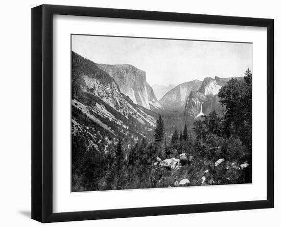 Yosemite Valley From-John L Stoddard-Framed Giclee Print