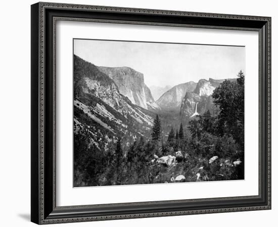 Yosemite Valley From-John L Stoddard-Framed Giclee Print