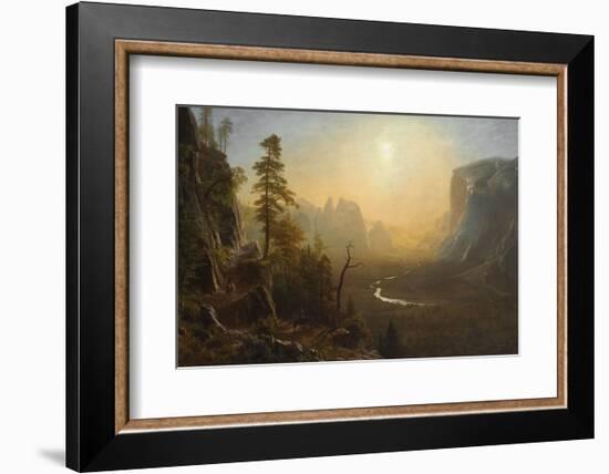 Yosemite Valley, Glacier Point Trail, ca. 1873-Albert Bierstadt-Framed Art Print