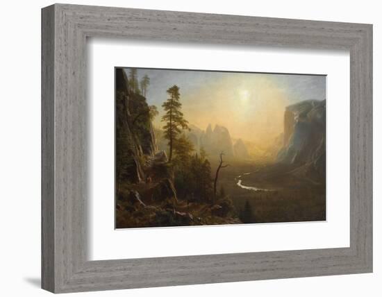 Yosemite Valley, Glacier Point Trail, ca. 1873-Albert Bierstadt-Framed Art Print