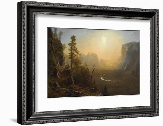 Yosemite Valley, Glacier Point Trail, ca. 1873-Albert Bierstadt-Framed Art Print