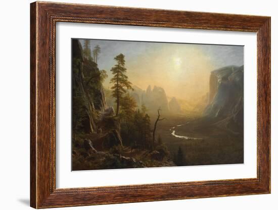 Yosemite Valley, Glacier Point Trail, ca. 1873-Albert Bierstadt-Framed Art Print