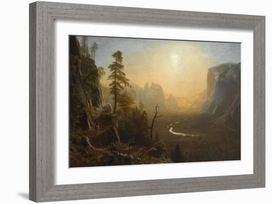 Yosemite Valley, Glacier Point Trail, ca. 1873-Albert Bierstadt-Framed Art Print