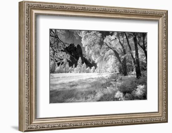 Yosemite Valley in infrared black and white, Yosemite National Park, California-Adam Jones-Framed Photographic Print