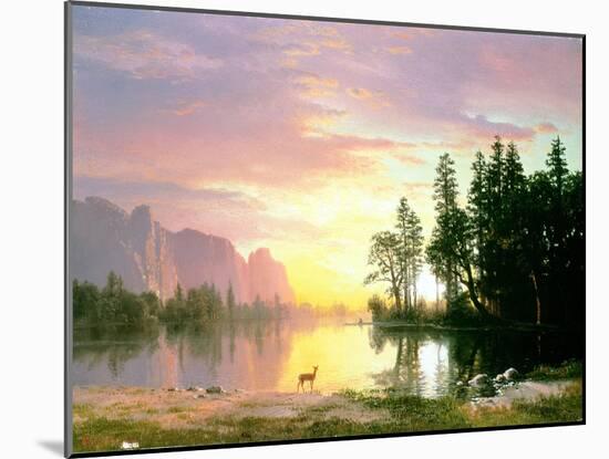 Yosemite Valley-Albert Bierstadt-Mounted Giclee Print