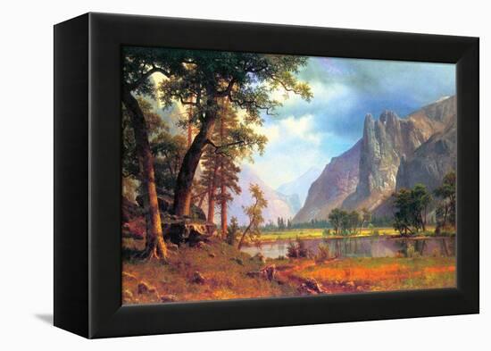 Yosemite Valley-Albert Bierstadt-Framed Stretched Canvas
