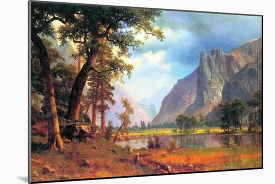 Yosemite Valley-Albert Bierstadt-Mounted Art Print