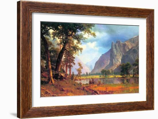 Yosemite Valley-Albert Bierstadt-Framed Premium Giclee Print